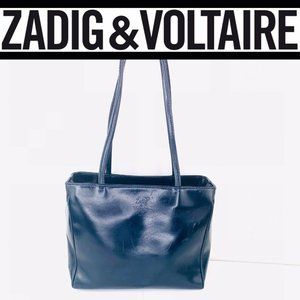 Authentic Zadig & Voltaire By T Gillier Boxy Leather Bag Vintage square Satchel